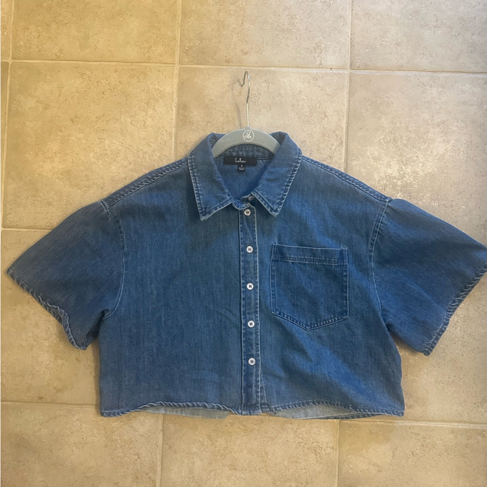 Blue Denim cropped shirt